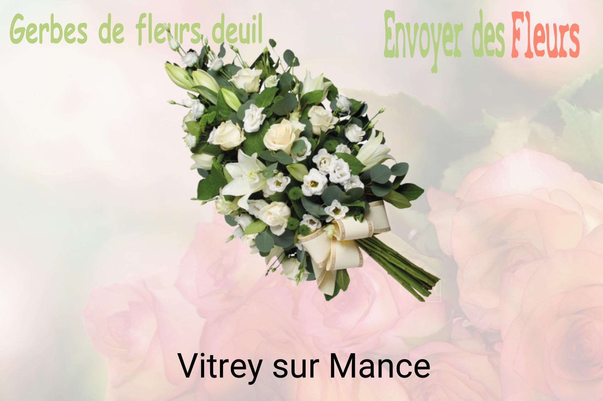Gerbe de fleurs de deuil livrée à Vitrey-sur-Mance